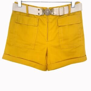 Vintage Bright Yellow Juniors Sailor Shorts Size XS